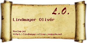 Lindmayer Olivér névjegykártya