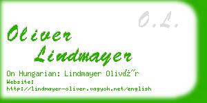 oliver lindmayer business card